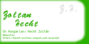 zoltan hecht business card