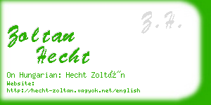 zoltan hecht business card